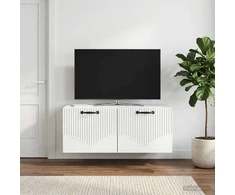 TV staliukas Sieninė TV spintelė Balta 78,5 x 31 x 30 cm Apdirbta mediena