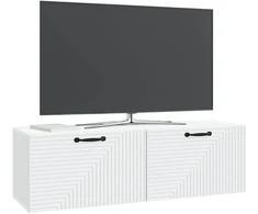 TV staliukas Sieninė TV spintelė Balta 98 x 31 x 30 cm Apdirbta mediena