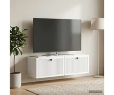 TV staliukas Sieninė TV spintelė Balta 98 x 31 x 30 cm Apdirbta mediena