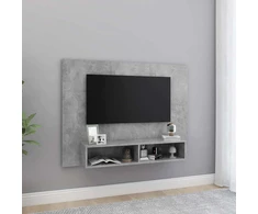 TV staliukas Sieninė TV spintelė, betono pilka, 120x23,5x90cm, mediena