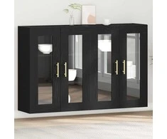 Sieniniai baldai 2 pcs Juodas ąžuolas 69,5 x 34 x 90 cm