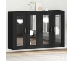 Sieniniai baldai 2 pcs Juodas ąžuolas 69,5 x 34 x 90 cm