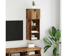 TV staliukas Sieninis televizoriaus stovas 30,5 x 30 x 90 cm Senas medis