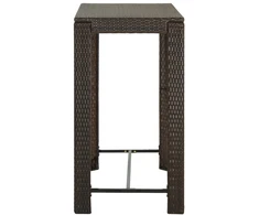 Sodo baro staliukas, rudas, 100x60,5x110,5cm, poliratanas