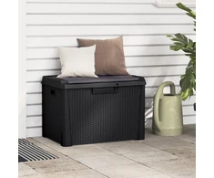 Sodo daiktadėžė su sėdynės pagalvėle, antracito, 125l, PP