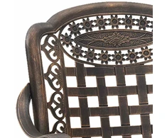 Sodo Kėdė 2 pcs Bronzinė 55 x 56,5 x 91cm Aliuminis