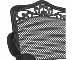 Sodo Kėdė 2 pcs Juoda 55 x 55 x 92,5cm Aliuminis