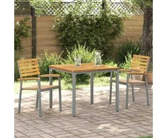 Sodo Kėdė 2 pcs Ruda 56 x 57 x 87 cm Kietos akacijos mediena