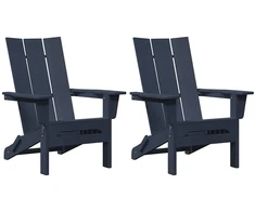 Sodo Kėdė 2 pcs Tamsiai mėlyna 80.5 x 74.5 x 92 cm Polietilenas