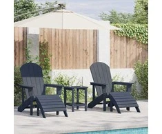 Sodo Kėdė 2 pcs Tamsiai mėlyna 83 x 74 x 92 cm Polietilenas