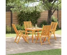 Sodo Kėdė 4 pcs Ruda 57 x 72 x 109 cm Kietos akacijos mediena