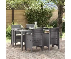 Sodo Kėdė 4 pcs Šviesiai pilka 53 x 49 x 85 cm Polipropilenas
