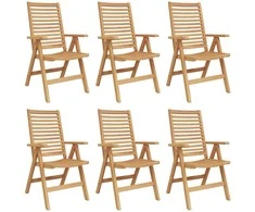 Kėdė 6 pcs Ruda 64.5 x 52 x 108 cm Kieto teka medžio
