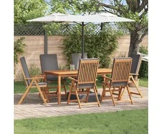 Sodo Kėdė 6 pcs Ruda ir pilka 57 x 71.5 x 104 cm