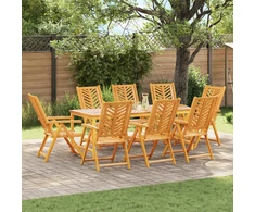 Sodo Kėdė 8 pcs Ruda 57 x 72 x 109 cm Kietos akacijos mediena