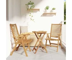 Kėdė 2 pcs Ruda 64.5 x 52 x 108 cm Kieto teka medžio
