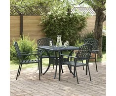 Sodo Kėdė 4 pcs Antracitas 56 x 65 x 89 cm Plienas