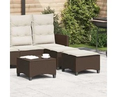 sodo kėdės su pagalvėlėmis 2 vnt Ruda 55x55x36 cm polirotango