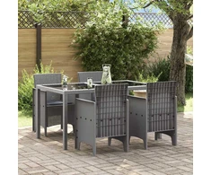 Sodo Kėdė 4 pcs Šviesiai pilka 53 x 49 x 85 cm Polipropilenas