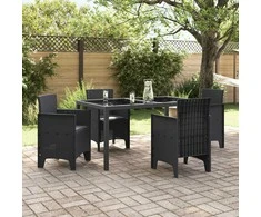 Sodo Kėdė 4 pcs Antracitas 53 x 49 x 85 cm Polipropilenas
