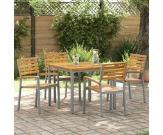 Sodo Kėdė 4 pcs Ruda 56 x 57 x 87 cm Kietos akacijos mediena