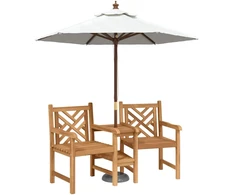 Sodo lauko kėdės 152 x 63 x 89 cm Kieto teka medžio