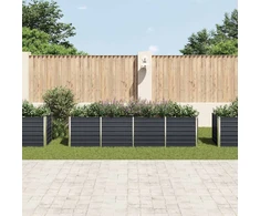 Sodo lovelis, antracito, 320x80x77cm, plienas, aukštas