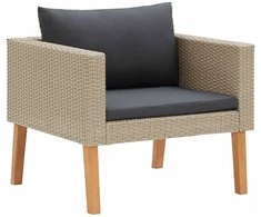 Sodo lovelis, pilkos spalvos, 160x40x53cm, PP
