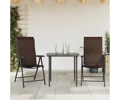 Sodo lovelis su treliažu, juodos spalvos, 120x40x142,5cm, PP