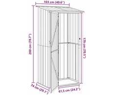 Sodo pašiūrės Ruda 103 x 74 x 200 cm Metalas