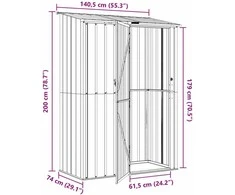 Sodo pašiūrės Ruda 140,5 x 74 x 200 cm Metalas