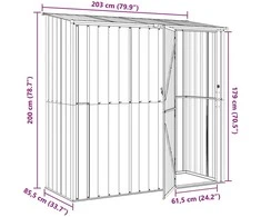 Sodo pašiūrės Ruda 203 x 85,5 x 200 cm Metalas