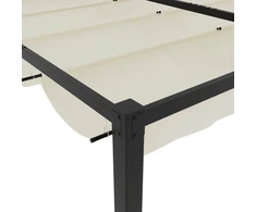 sodo pavėsinė su ištraukiamu stogo kremu 3x3 m plieno