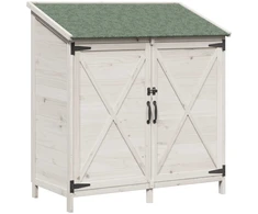 Sodo Sandėlys Balta 106 x 56 x 113,5 cm Kietasis pušinis medis