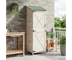 Sodo Sandėlys Balta 59,5 x 56 x 176,5 cm Kietasis pušinis medis