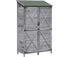 Sodo Sandėlys Pilka 106 x 56 x 176,5 cm Kietasis pušinis medis