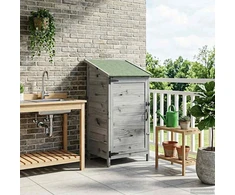 Sodo Sandėlys Pilka 59 x 56 x 113,5 cm Kietasis pušinis medis