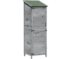 Sodo Sandėlys Pilka 59,5 x 56 x 176,5 cm Kietasis pušinis medis