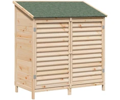 Sodo Sandėlys su stogu su saugykla Natūrali 106 x 56 x 113,5 cm