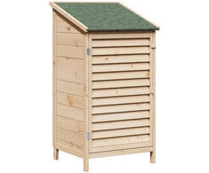 Sodo Sandėlys su stogu su saugykla Natūrali 59 x 56 x 113,5 cm