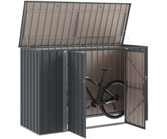 Sodo saugojimo dėžė Juoda 214 x 82 x 132 cm Plienas