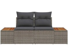Sodo sofa Pilka 184 x 62 x 85cm poliratanas