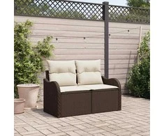 Sodo sofa su pagalve Ruda 121 x 62 x 69cm poliratanas