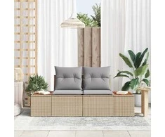 Sodo sofa Smėlio 184 x 62 x 85cm poliratanas