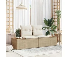 Sodo sofa Smėlio 184 x 62 x 85cm poliratanas