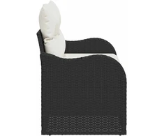 Sodo sofa su pagalve Juoda 121 x 62 x 69cm poliratanas