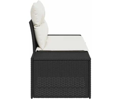 Sodo sofa su pagalve Juoda 184 x 62 x 69 cm poliratanas