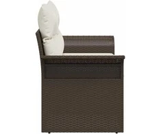 Sodo sofa su pagalve Ruda 141 x 62 x 69cm poliratanas