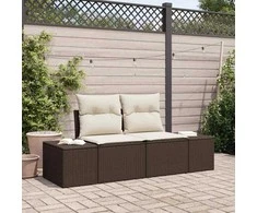Sodo sofa su pagalve Ruda 184 x 62 x 69 cm poliratanas