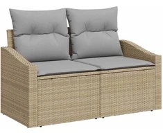Sodo sofa su pagalve su saugykla 123 x 62 x 69 cm poliratanas